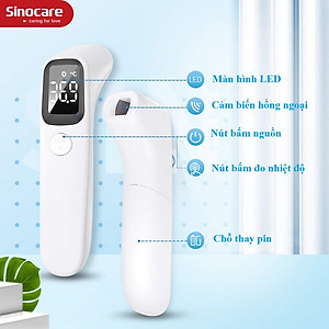 Nhiệt kế điện tử hồng ngoại đo trán Sinocare F1D1 - Thương hiệu Đức