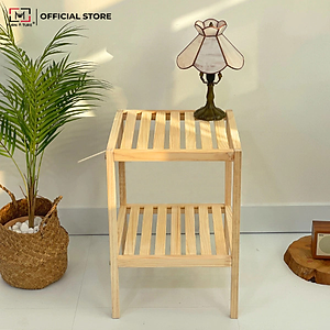 KỆ GỖ 2 TẦNG MÀU GỖ TỰ NHIÊN - 2F NATURAL SHELF