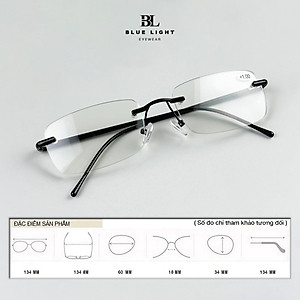 Kính Viễn Thị Lão Đọc Sách Lắp Sẵn Độ Gọng Khoan Không Viền Cho Người Trung Niên Già Lớn Tuổi Ông Bà Cha Mẹ Bạc Đen