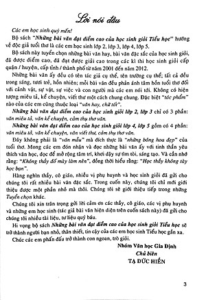 Những Bài Văn Đạt Điểm Cao Của Học Sinh Giỏi Lớp 2 (Theo Chương Trình Giáo Dục Phổ Thông Mới Định Hướng Phát Triển Năng Lực)