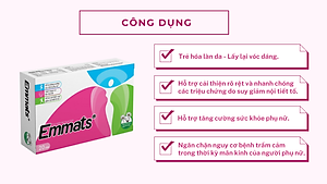 Viên uống Emmats hỗ trợ cải thiện suy giảm nội tiết tố nữ (Hộp 20 viên)