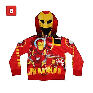 Áo khoác bé trai hình siêu nhân từ11kg-40kg. Chất thun hai da dày mịn - Kiến Lửa