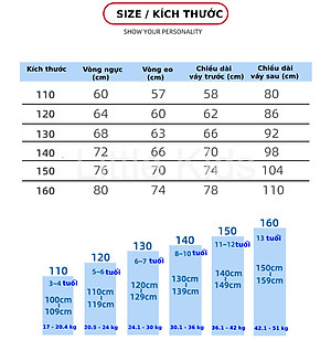 [Có sẵn] Váy đầm bé gái dễ thương, váy đuôi dài dự tiệc cho bé từ 6-12 tuổi màu xanh dương