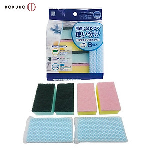 Combo 02 set bọt biển rửa ly/cốc thủy tinh, sành sứ Kokubo hàng nội địa Nhật Bản