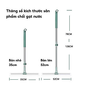 Cây Gạt Nước Chà Sàn Nhà Tắm Silicon Thông Minh Xoay 360 Độ LOẠI 50CM - HÀNG CHÍNH HÃNG MINIIN