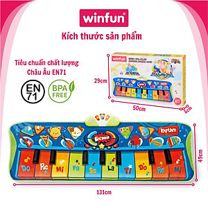 Thảm đàn Size lớn cho bé 130*48cm - nhảy cùng nhịp điệu Winfun 2507-NL