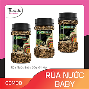Thức ăn bò sát Rùa Nước nhãn GREENABC – Cung cấp protein, canxi, lipid giúp tăng kích thước, mai cứng - Hộp 50g và 230g