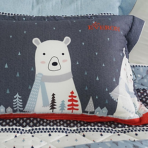 Bộ ga chun chần Everon EPM22074 ( 01 ga chun chần + 02 vỏ gối 45cmx65cm )