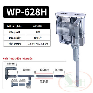 Lọc thác Sobo Slim Hanging Filter 618H, 628H, 638H mini treo bể cá tép thủy sinh