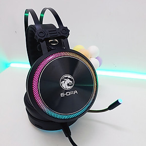 Tai nghe Gaming E-Dra EH412 Pro Pink 7.1 Led RGB - Hàng Chính Hãng
