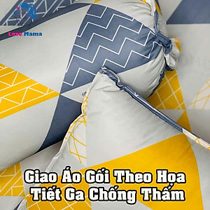 Bộ 2 Áo gối vải lụa chống thấm, vỏ gối có đủ kích thước yêu cầu