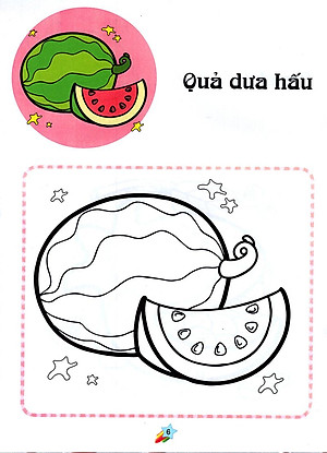 Sách 123 Nào Ta Tô Màu! - Hoa Quả