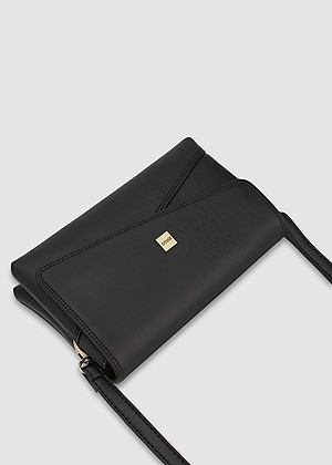 Túi đeo chéo nữ thanh lịch IDIGO FB2 - 380, túi xách cầm tay dáng chữ nhật nắp gập