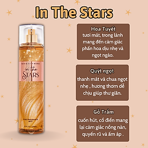 Body Mist Bath And Body Works Nam Nữ Chính Hãng In The Stars, Xịt Thơm Body Toàn Thân Hương Nước Hoa 236ml