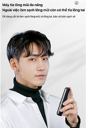 Máy tỉa lông mũi Enchen EN005 Bỏ túi tiện lợi Dễ dàng làm sạch nhanh - Hàng chính hãng