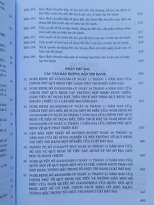 Sách Luật Đất Đai sửa đổi, bổ sung năm 2025 và Các Văn Bản Hướng Dẫn Thi Hành - V2661TP
