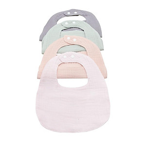 Set 2 Yếm Muslin - 1 pcs Organic giữ ấm cổ cho bé hình chữ U 100% cotton siêu mềm comfybaby