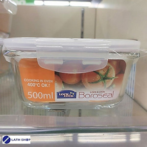Hộp Bảo Quản Thủy Tinh Hình Vuông Lock&Lock LLG214 140x140x67mm 500Ml