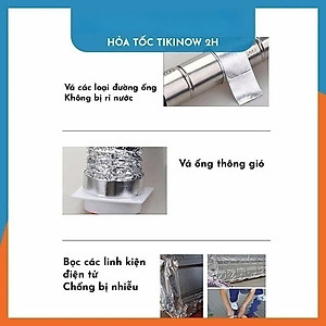 5cm x 30mét Băng Keo Giấy Bạc Nhôm Chịu Nhiệt Chống Nước Để Vá Thau Rổ, Chống Thấm Nhà Bếp Vá Ống Nước Thau Chậu