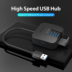 Bộ chia 4 cổng USB 3.0 Vention CHBBD - Hàng Chính Hãng