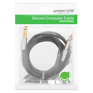 Cáp âm thanh stereo 2 đầu đực chuẩn jack 6.5mm dài 5m UGREEN AV128 40813 - Hàng chính hãng