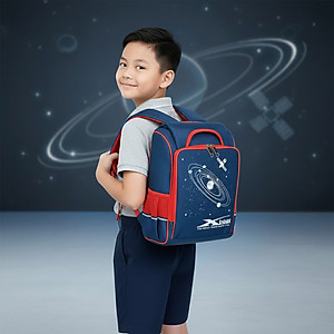 Balo học sinh chống gù Xbags Universe – Balo tiểu học siêu nhẹ thiết kế hiện đại cao cấp chính hãng XB3102