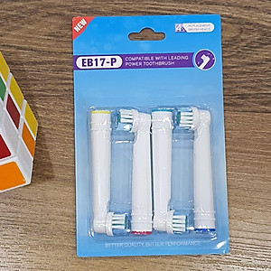 Cho máy Oral B Braun, bộ 4 Đầu Bàn Chải đánh răng điện thay thế MIHOCO EB17-P 