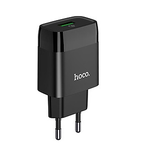 Củ sạc nhanh 18W Hoco chuôi tròn PC chống cháy hỗ trợ QC3.0 ( 2 màu ) - Hàng chính hãng