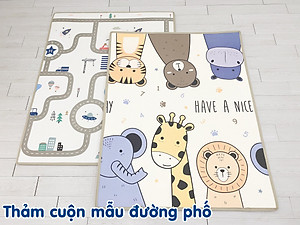 Thảm Chơi cho bé Umoo xốp XPE, Dày, Cuộn Tròn, Không Mùi, Không Thấm Nước