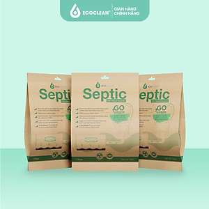 [Combo Tiện Lợi] Gói Men Bể Phốt EcoClean Septic - Men Vi Sinh Xử Lý Hầm Cầu, Bể Phốt Đầy, Tràn - Túi Gói 100gram