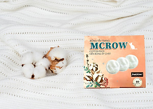 Bông tẩy trang tròn hộp 80 miếng Mcrow -Màu Hồng