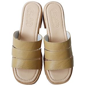 Dép Cao Gót Nữ BIGGBEN Da Bò Cao 8 Phân DCG100