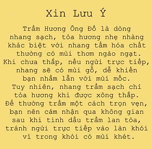 Nhang Trầm Hương Không Tăm, Loại Dài Thượng Hạng, Nhang Sạch Thuần Thiên Nhiên