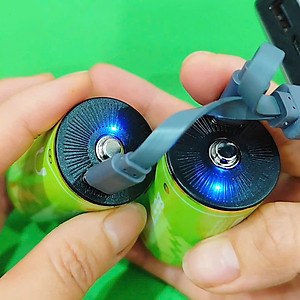 Hộp 2 viên Pin đại Beston 1.5V 7400mWh cổng sạc USB-C - cỡ D dùng cho đèn pin, bếp ga, thiết bị công nghiệp