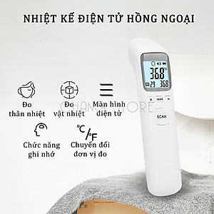 Nhiệt Kế Điện Tử Hồng Ngoại Đo Cơ Thể- Phòng Cho Bé Và Người Lớn loại Cao Cấp Có Đèn- Hàng Chính Hãng
