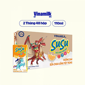Sữa chua uống hương cam Vinamilk Susu - Thùng 48 hộp 110ml.
