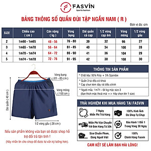 Quần đùi nam ngắn chạy bộ Fasvin R24611.HN vải Dù Gió nhẹ mát tiện dụng thể thao hay mặc nhà