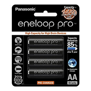 Bộ pin sạc PanaSonic Eneloop 2550 Mah (Made in Japan) - Hàng chính hãng
