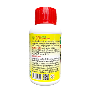 Phân bón lá sinh học VƯỜN SINH THÁI. Giúp rễ khỏe, cành chắc, đọt mạnh, ra hoa đậu trái nhiều. Ức chế sâu, bệnh hại. 1 chai phun 7000m2. Chiết xuất 100% từ Thiên Nhiên. HSD: 4 năm