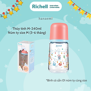 Bình sữa RICHELL Hanaemi Nhật Bản PPSU và Thủy tinh | Baby