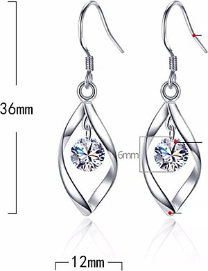 Bông Tai nữ móc xoắn tình yêu mix đã nhân tạo siêu quyến rũ