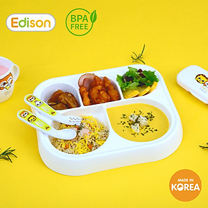Khay ăn dặm 5 ngăn Edison Hàn Quốc có đế chống trơn cho bé mã 6872