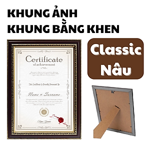 Khung ảnh A4 - khung bằng khen A4 - kiểu classic hoa văn nổi họa tiết đơn giản, khung ảnh phong cách Nhật Bản màu sắc nhẹ nhàng sang trọng 