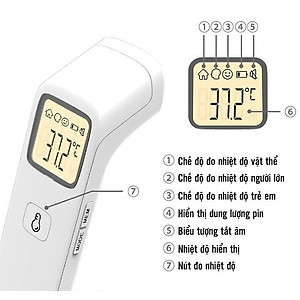 Nhiệt Kế Điện Tử Hồng Ngoại Đo Trán, Đo cơ Thể  Không Tiếp Xúc Jumper JPD-FR203