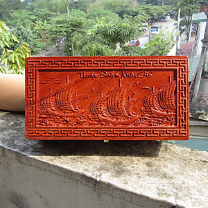 Hộp Đựng Trang Sức , Dấu Giám Đốc Gỗ Tự Nhiên Lót Nhung Đỏ Chính Hãng TOKDODO