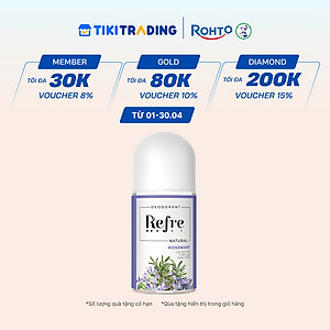 Lăn khử mùi chiết xuất thiên nhiên Refre Natural