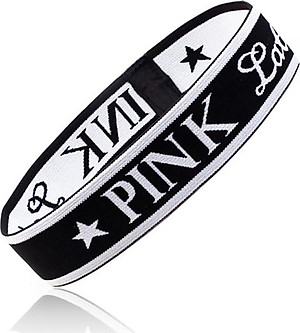 Băng Đô Thể Thao Chữ Pink Latte