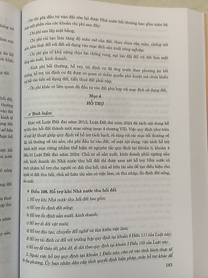 Bình luận khoa học Luật Đất đai năm 2024