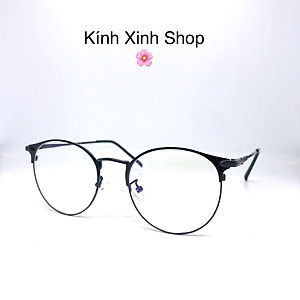 Gọng kính cận, Kính giả cận Mắt tròn cao cấp cho Nam và nữ (ĐEN)