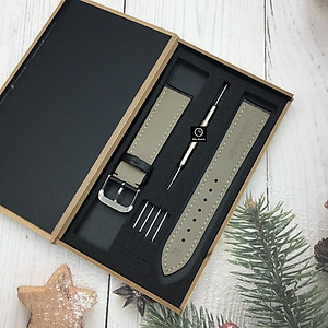 Dây Da Đồng Hồ Size 18mm 20mm 22mm Da Bò [Tặng Hộp Gỗ + Phụ Kiện]